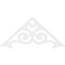 Ekena Millwork Pitch Hurley Architectural Grade PVC Gable Pediment, 72"W x 33"H x 1"P (11/12) GPP072X033X100HUR - alternate 2